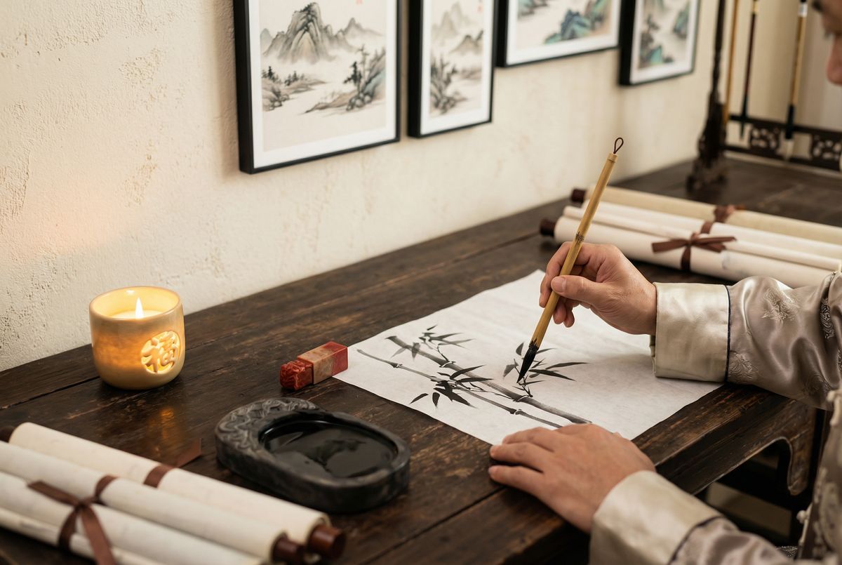 蘑菇视频文房四宝视频教程